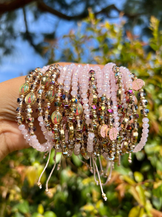 Pink dainty bracelet